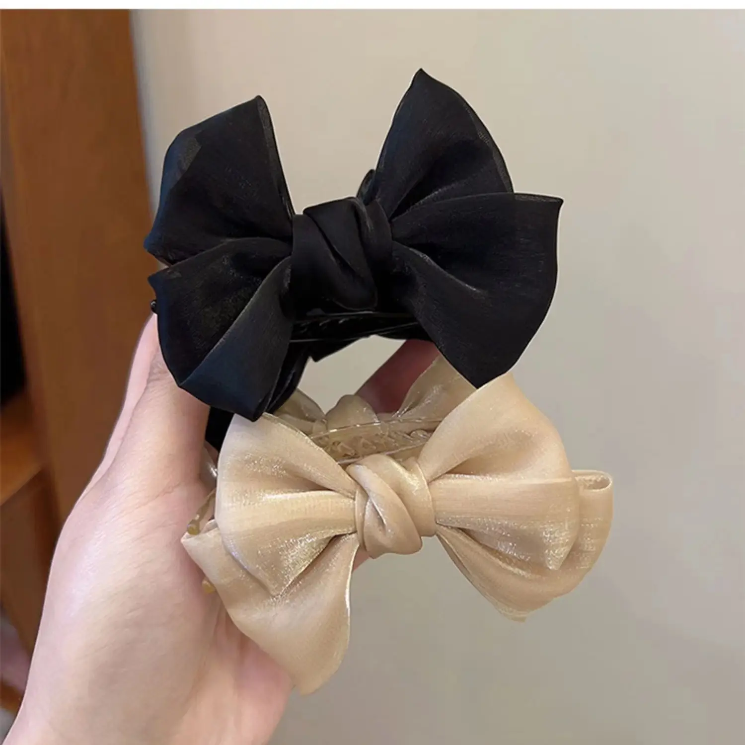Elegant Black Bow Ball Hairpin for Women - Image 5
