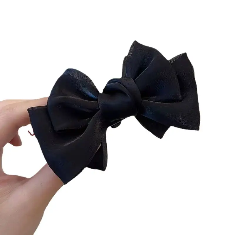 Elegant Black Bow Ball Hairpin for Women - Image 7