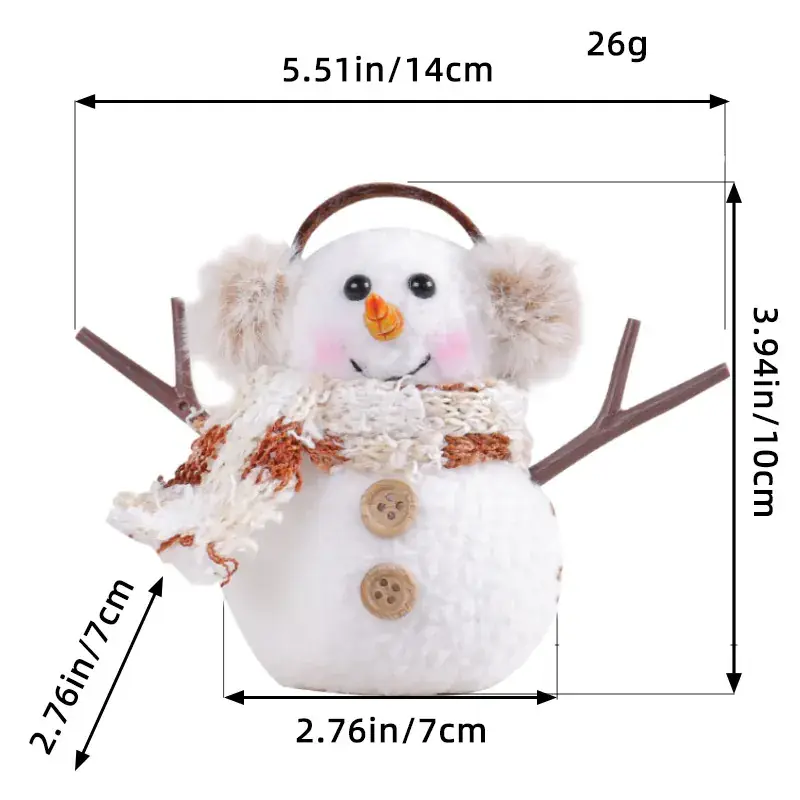 Glowing Snowman Doll for Kids Christmas Gift 30g - Image 6