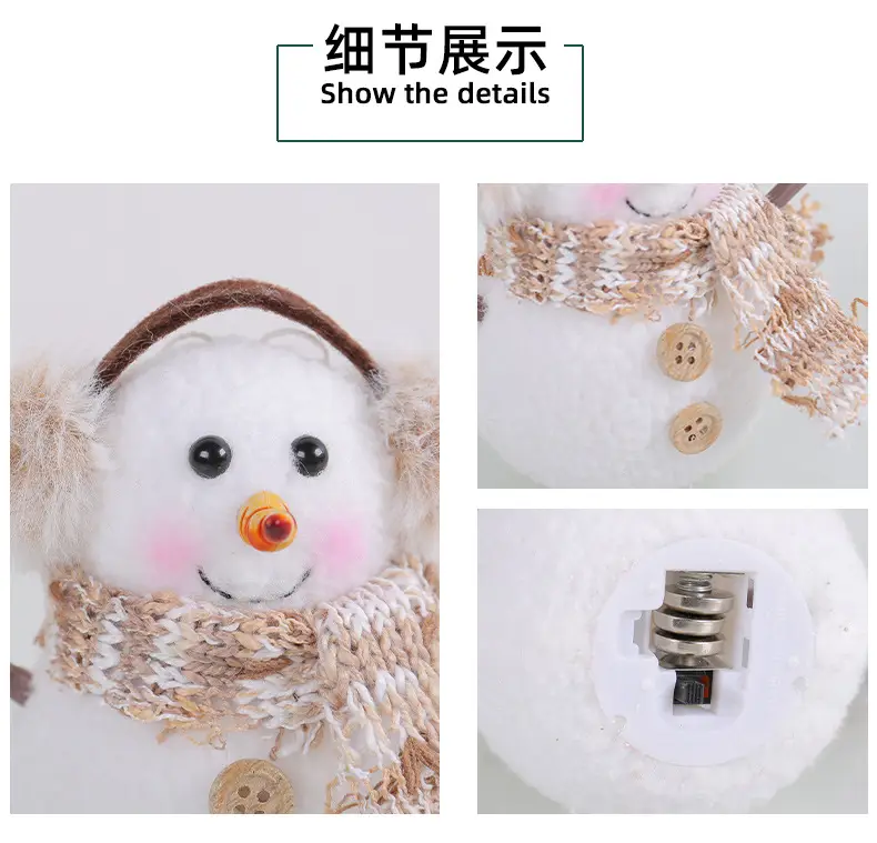 Glowing Snowman Doll for Kids Christmas Gift 30g — feature 13