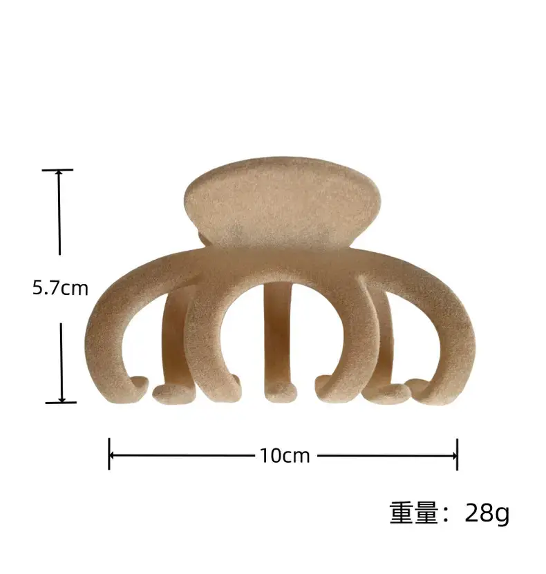 Elegant Flocking Hair Clips for Women's Back of Head — feature 5