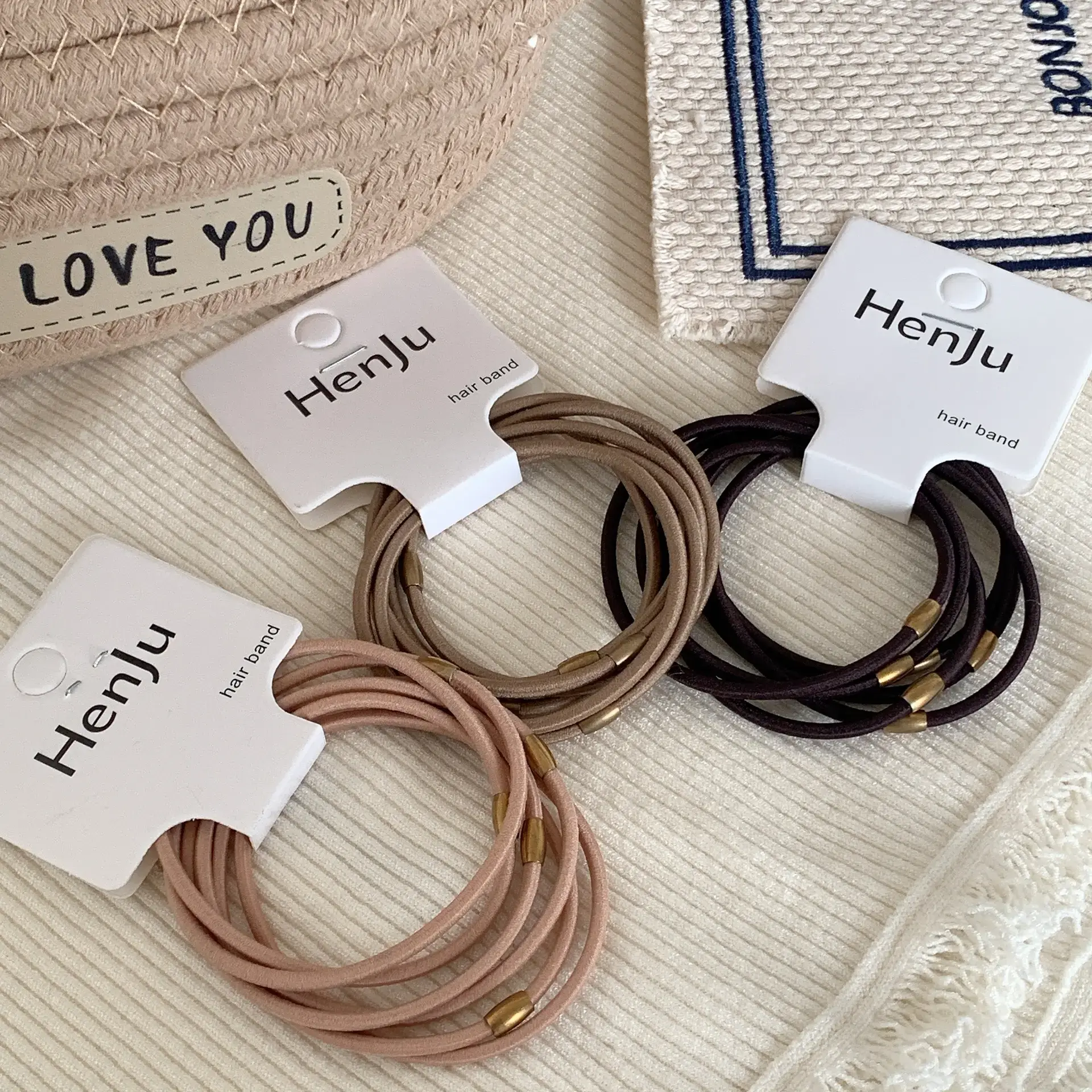 5 Pack of Elegant Slim Hair Ropes with Niche Metal Interface — feature 15