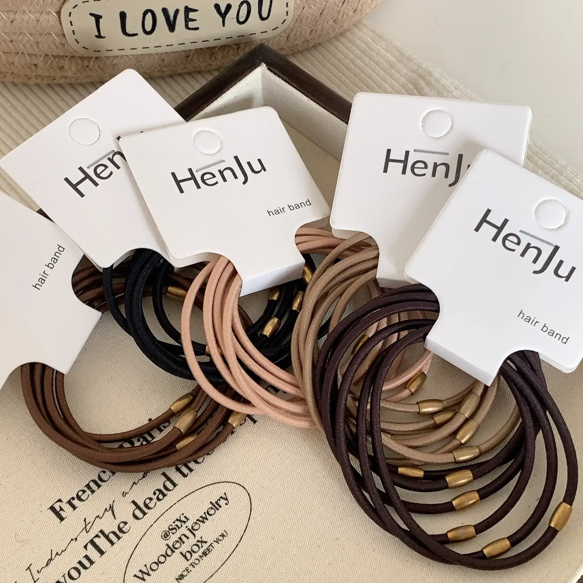 5 Pack of Elegant Slim Hair Ropes with Niche Metal Interface — feature 16