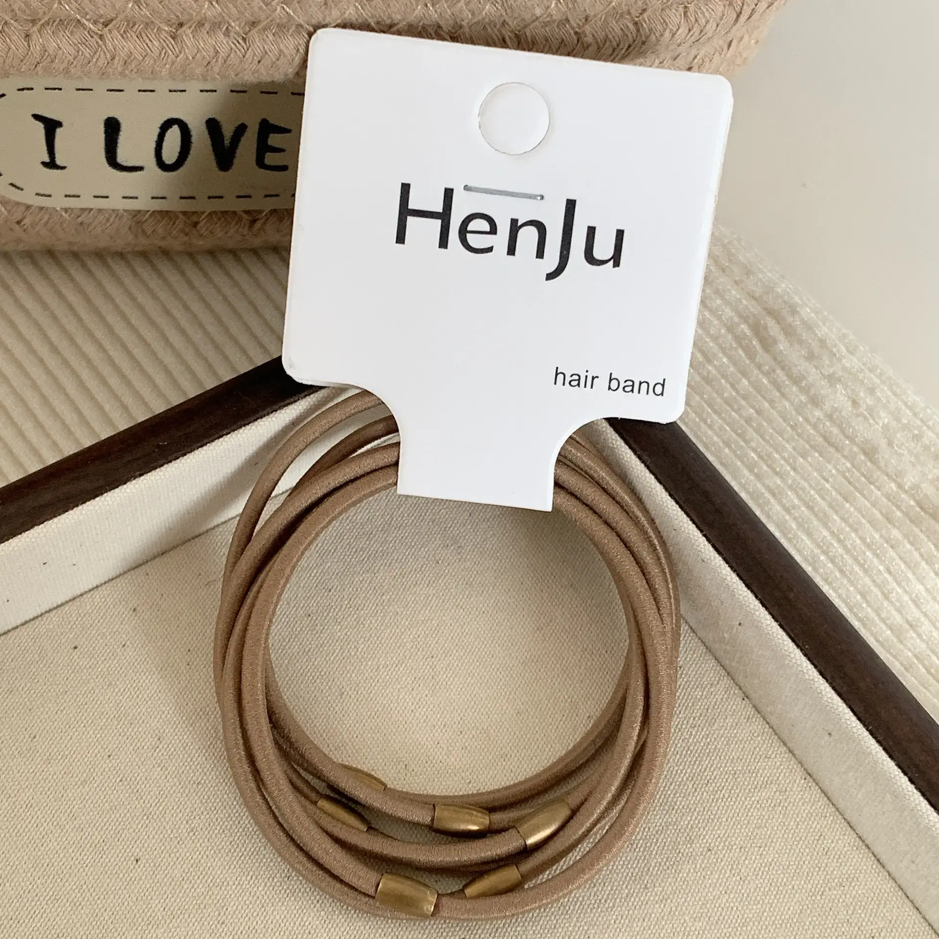 5 Pack of Elegant Slim Hair Ropes with Niche Metal Interface - Image 4