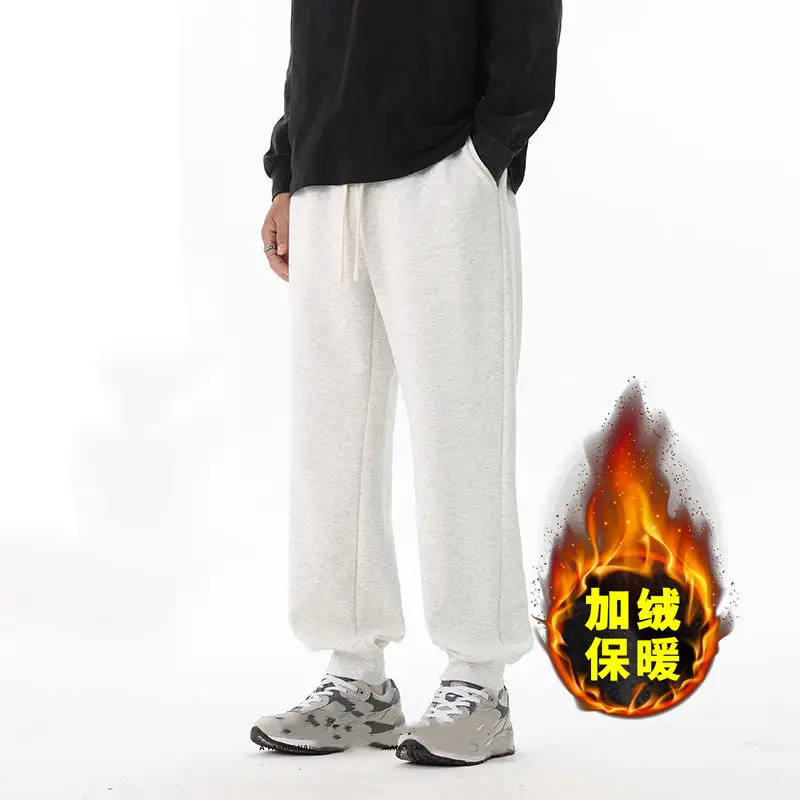 Men's Black Slim Fit Thermal Lining Sweatpants Large — feature 18