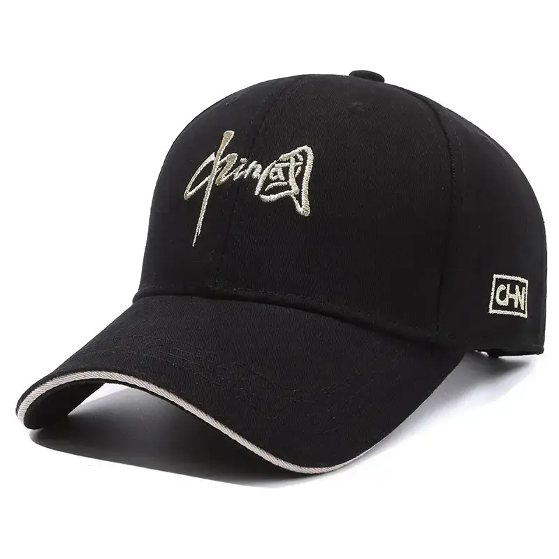 Men's Black Embroidered Baseball Cap with "A" Design - Image 11