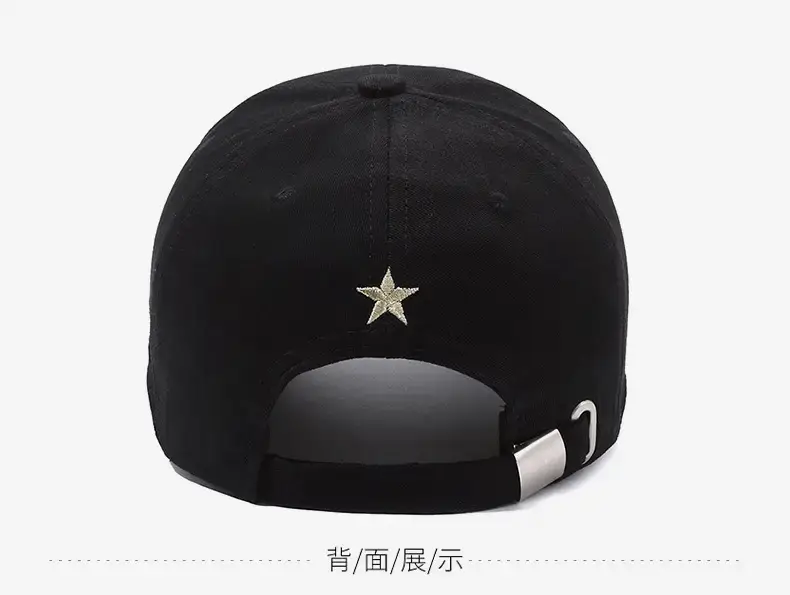 Men's Black Embroidered Baseball Cap with "A" Design — feature 10