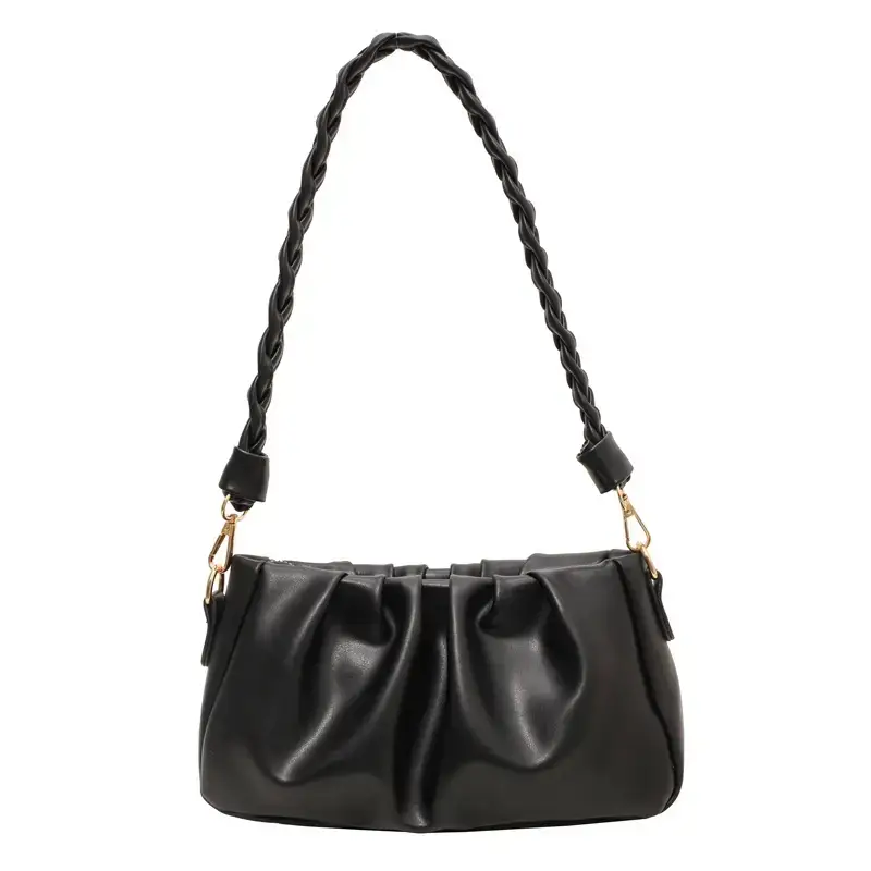 Trendy Brown Pleated Shoulder Bag for Women 2023 - Image 9