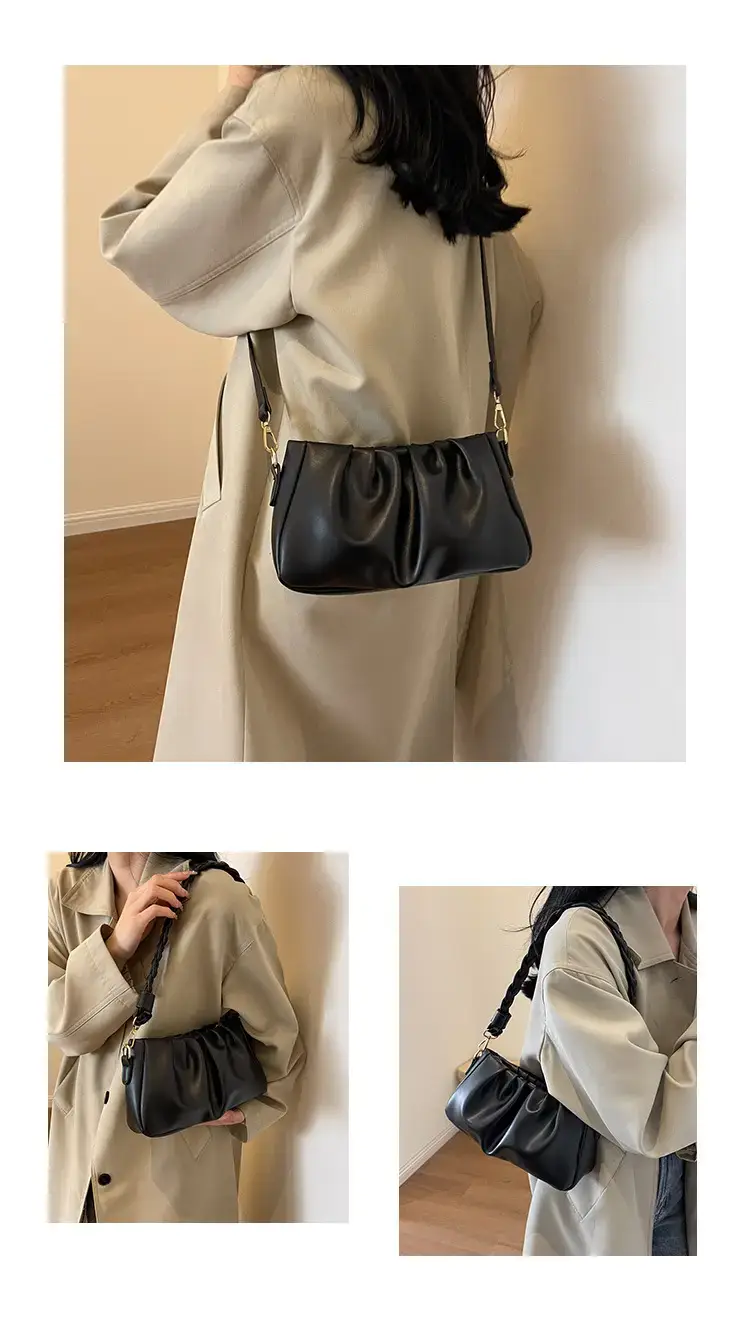 Trendy Brown Pleated Shoulder Bag for Women 2023 — feature 10