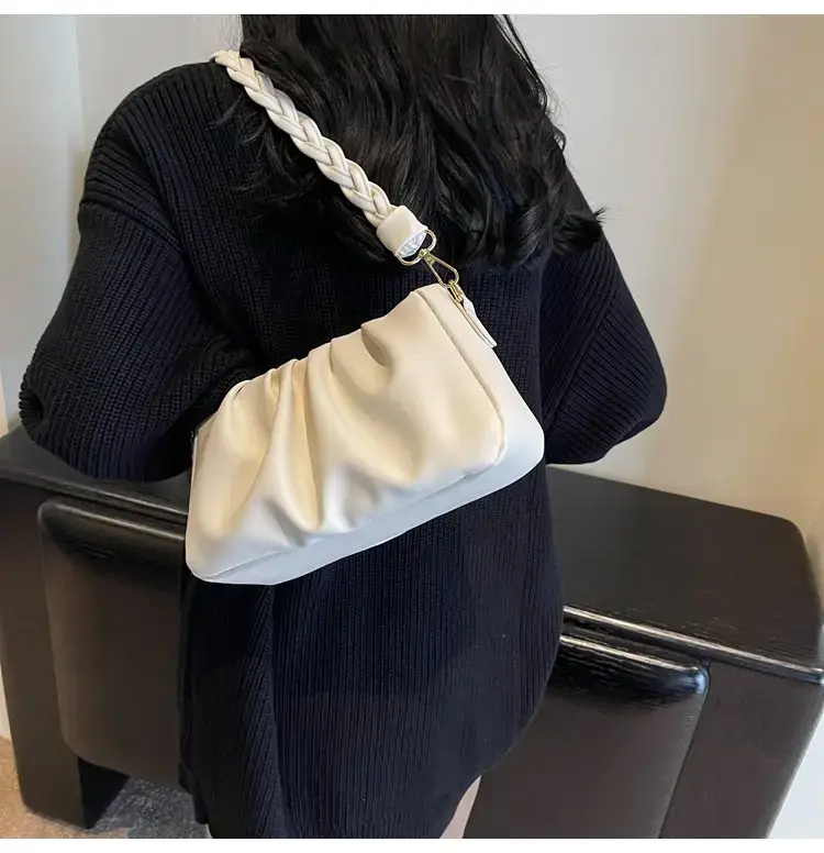 Trendy Brown Pleated Shoulder Bag for Women 2023 — feature 20