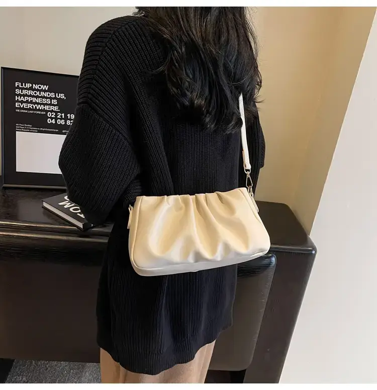 Trendy Brown Pleated Shoulder Bag for Women 2023 — feature 21