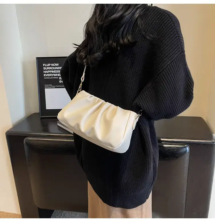 Trendy Brown Pleated Shoulder Bag for Women 2023 — feature 22