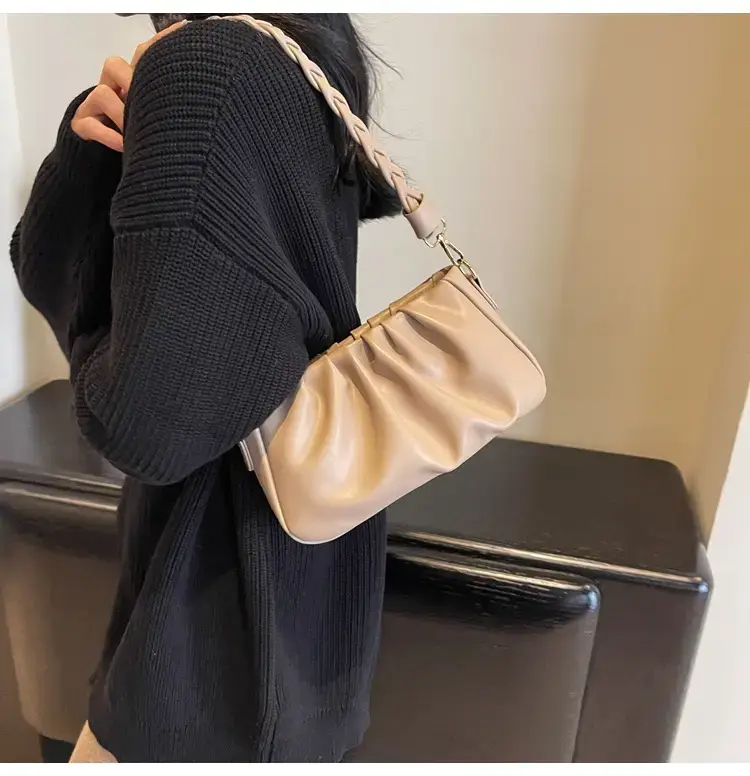 Trendy Brown Pleated Shoulder Bag for Women 2023 — feature 23