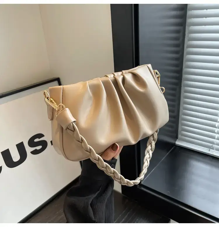 Trendy Brown Pleated Shoulder Bag for Women 2023 — feature 25