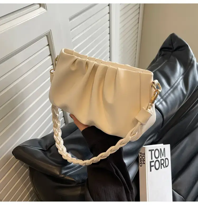 Trendy Brown Pleated Shoulder Bag for Women 2023 — feature 34