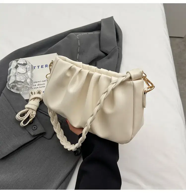 Trendy Brown Pleated Shoulder Bag for Women 2023 — feature 37