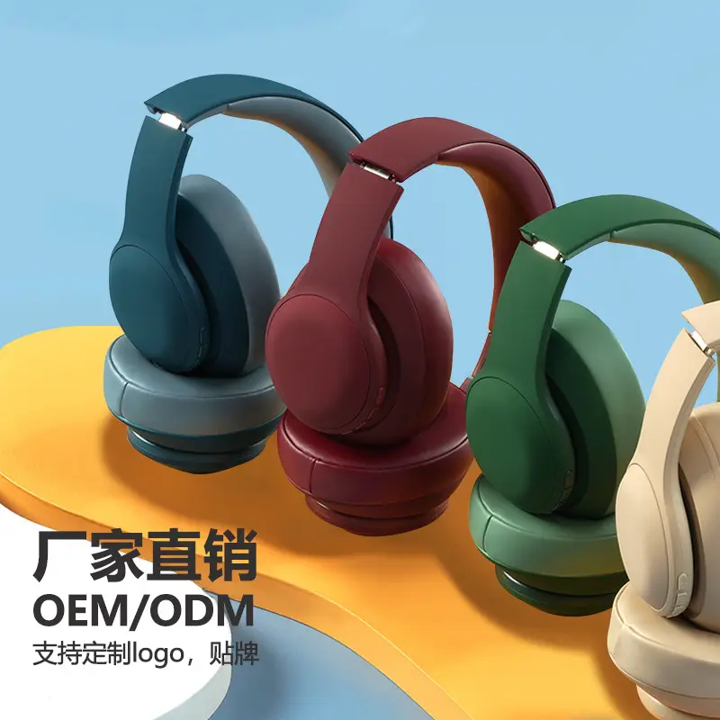 Wireless Bluetooth Headset with Metal Headband Beige - Image 7