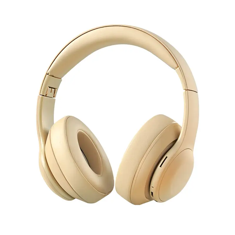 Wireless Bluetooth Headset with Metal Headband Beige - Image 9
