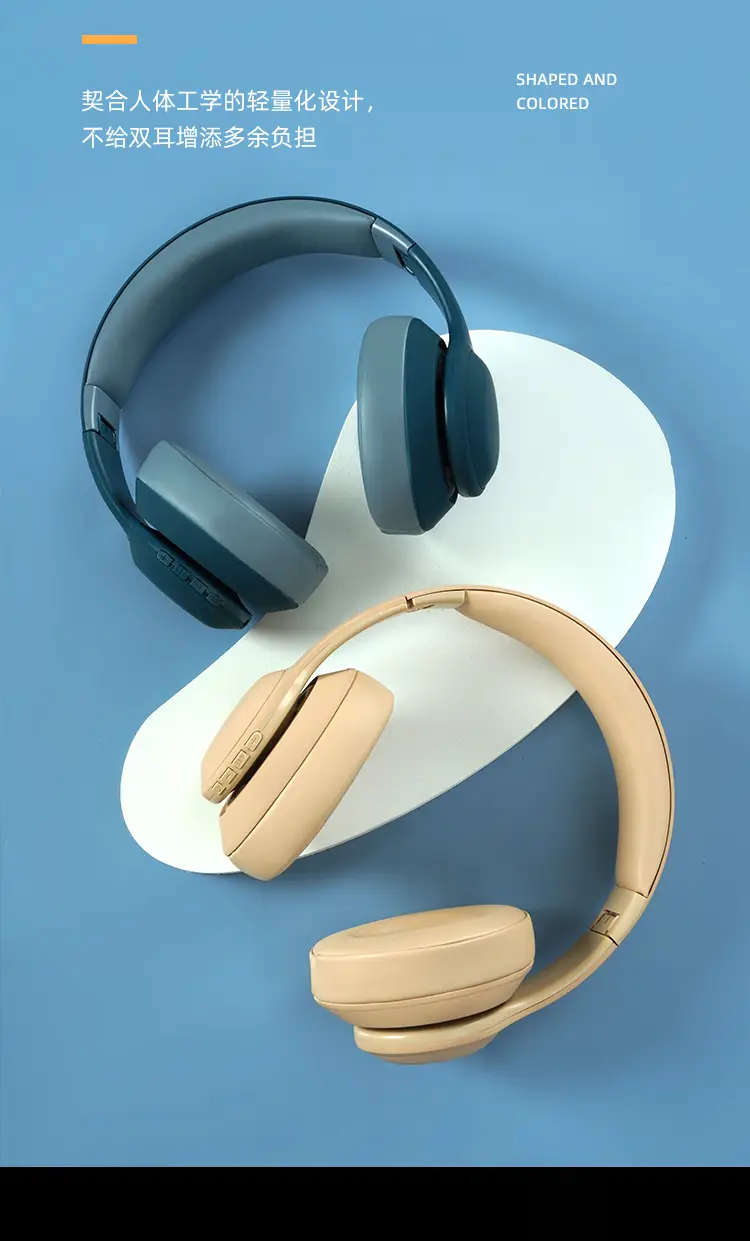 Wireless Bluetooth Headset with Metal Headband Beige β feature 10