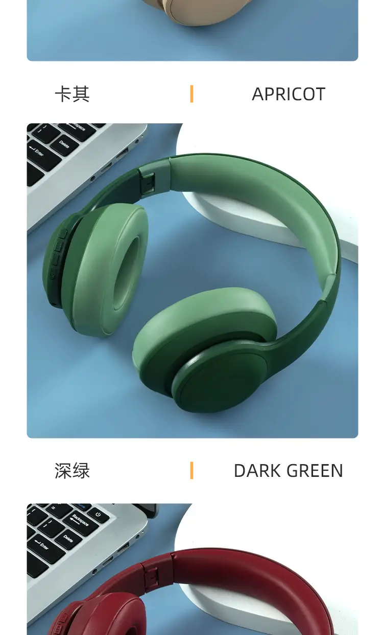 Wireless Bluetooth Headset with Metal Headband Beige β feature 19