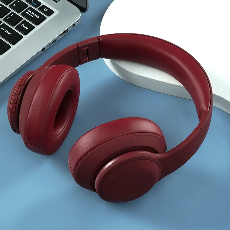 Wireless Bluetooth Headset with Metal Headband Beige - Image 4