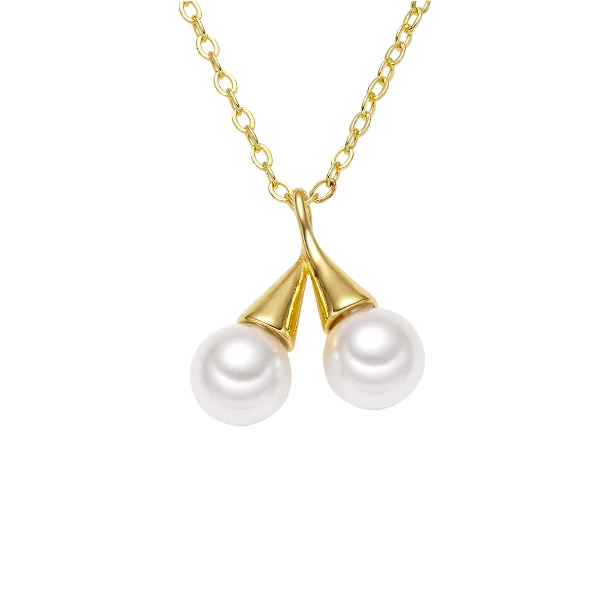Korean Style Pearl Pendant Necklace Gold Chain - Image 5