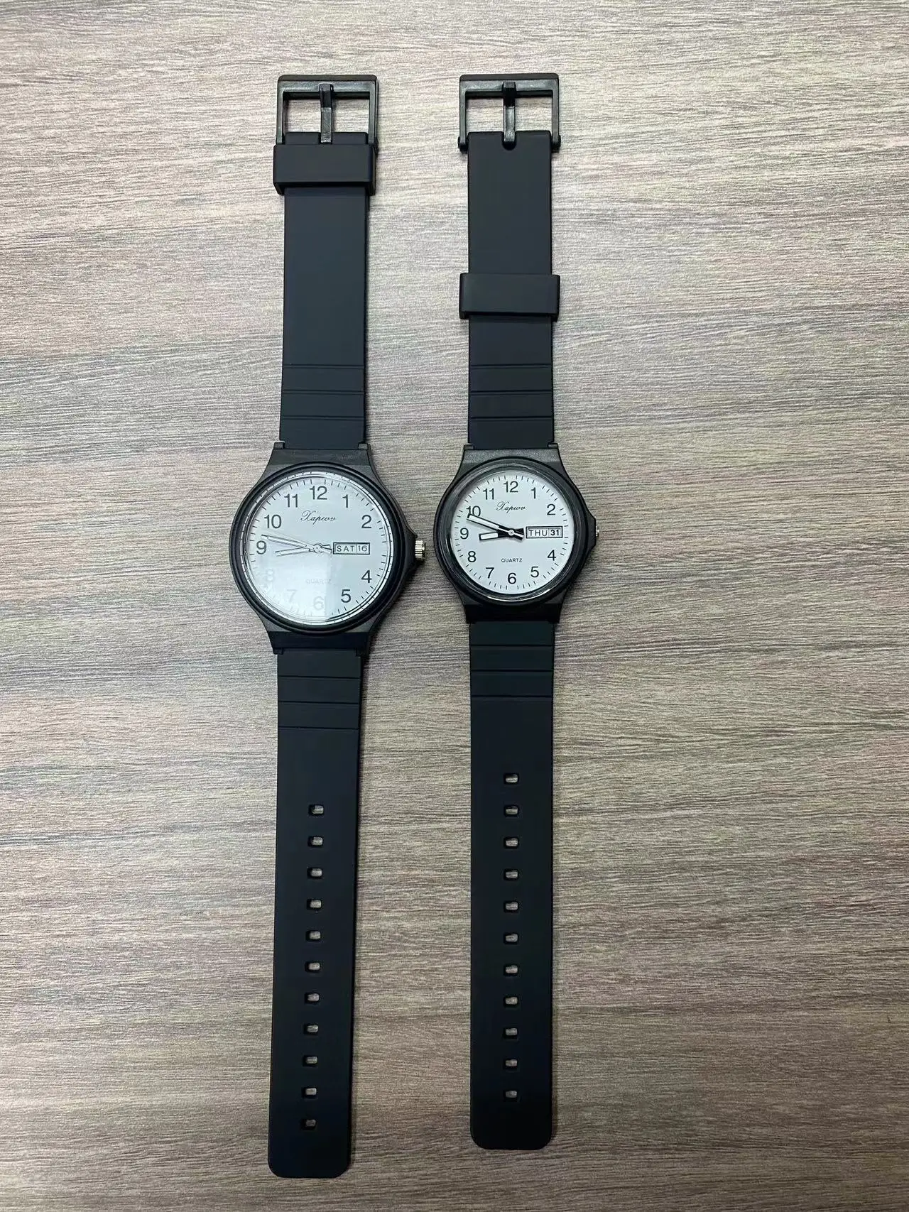 Black Korean Style Double Calendar Watch for Women Men — feature 10