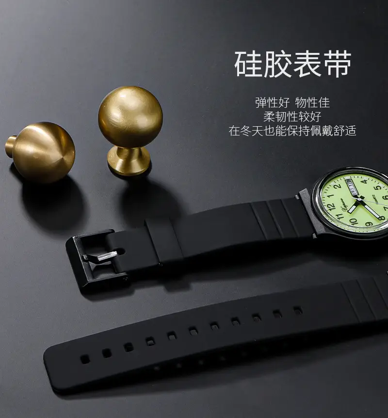 Black Korean Style Double Calendar Watch for Women Men — feature 7