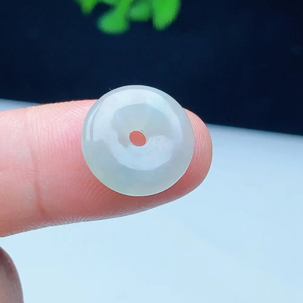 Natural Jade Small Buckle Button Pendant - Image 3