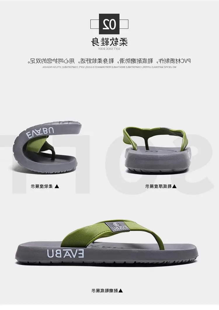 Fujian Major manufacturers summer new flip flops wholesale men's non-slip soft bottom beach shoes flip-flops trendy men's — feature 3