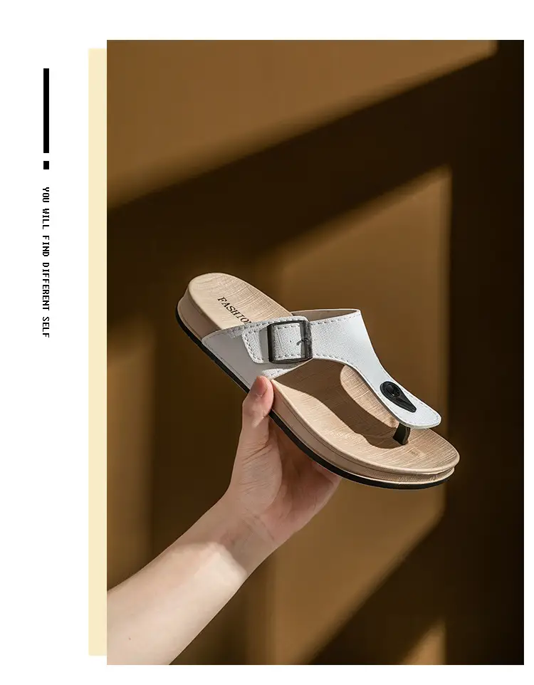 Men's Silver Strap Flip Flops with Thick Non-Slip Sole — feature 15