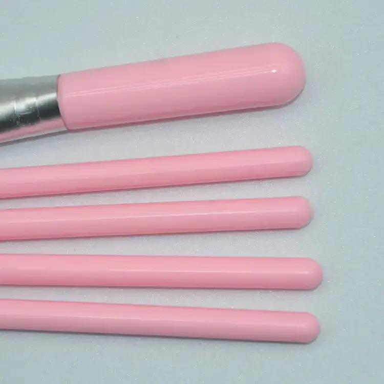 Foreign Trade 5-Piece Makeup Brushes Set Pink Silver - Image 5