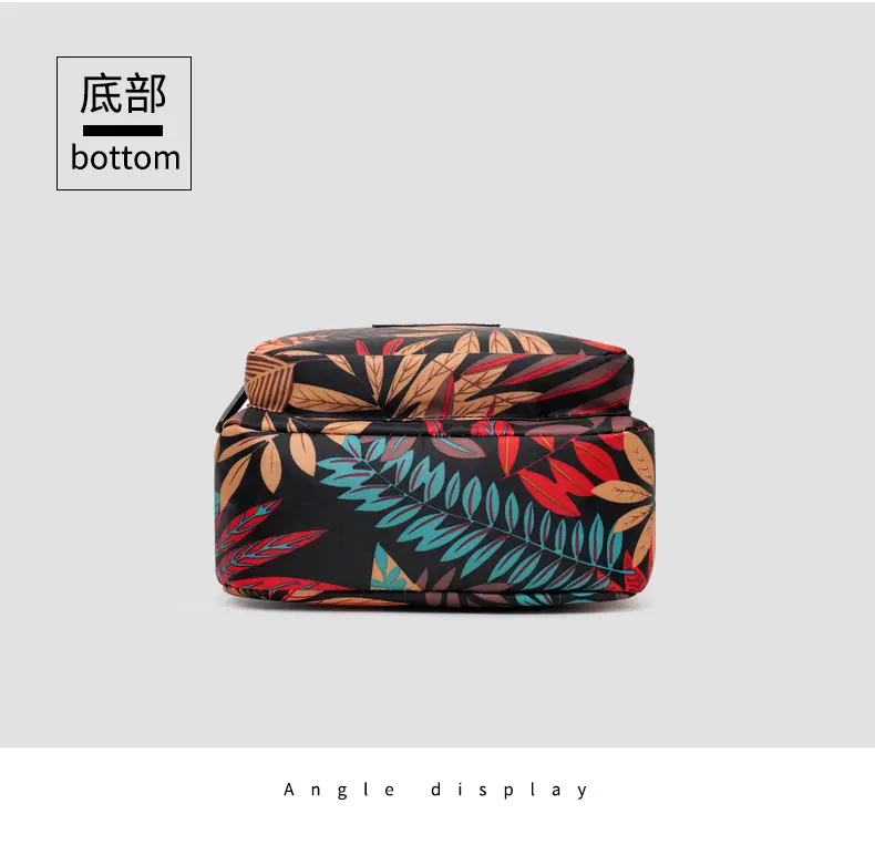 Men's Printed Nylon Crossbody Bag with Leaf Design — feature 22
