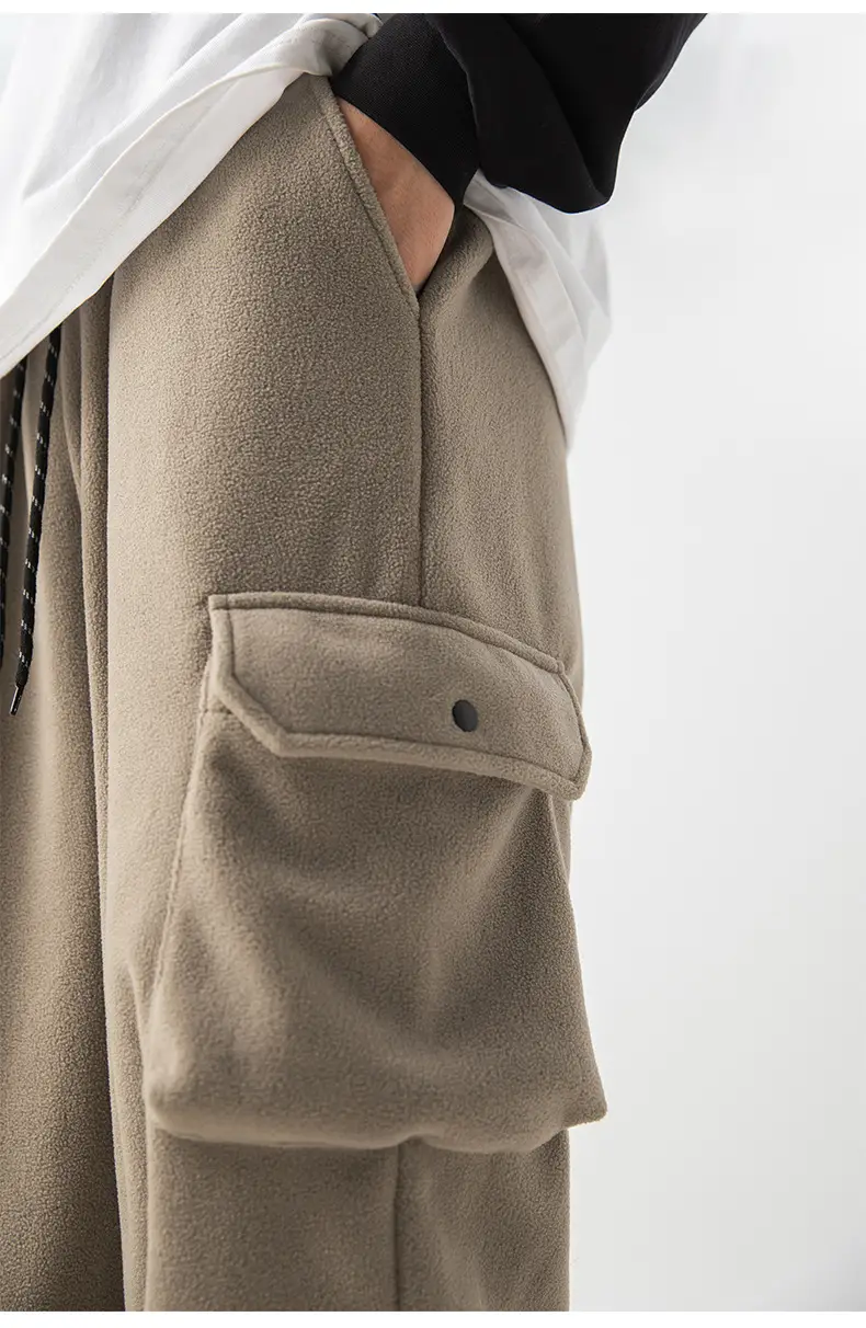 Japanese Fleece Sweatpants Large Pocket 2024 Winter — feature 12
