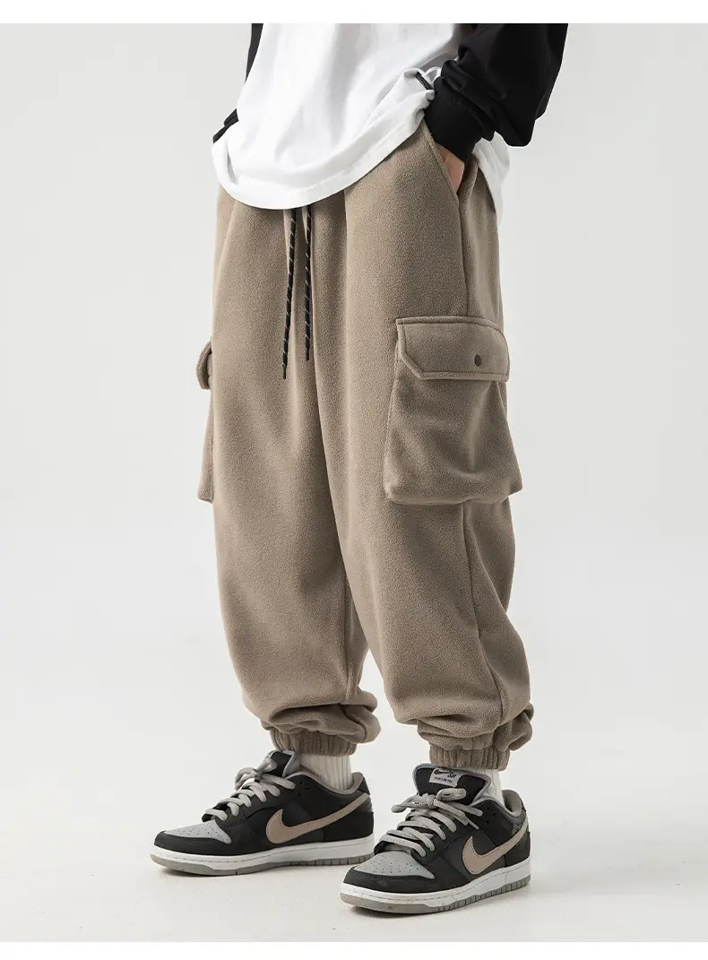 Japanese Fleece Sweatpants Large Pocket 2024 Winter — feature 13