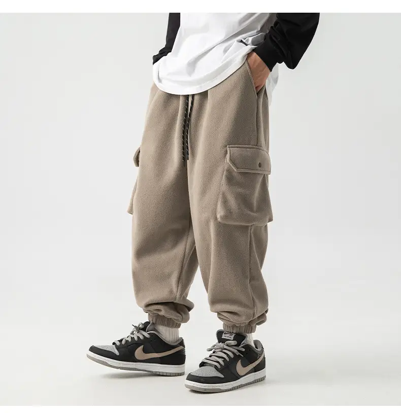 Japanese Fleece Sweatpants Large Pocket 2024 Winter — feature 14