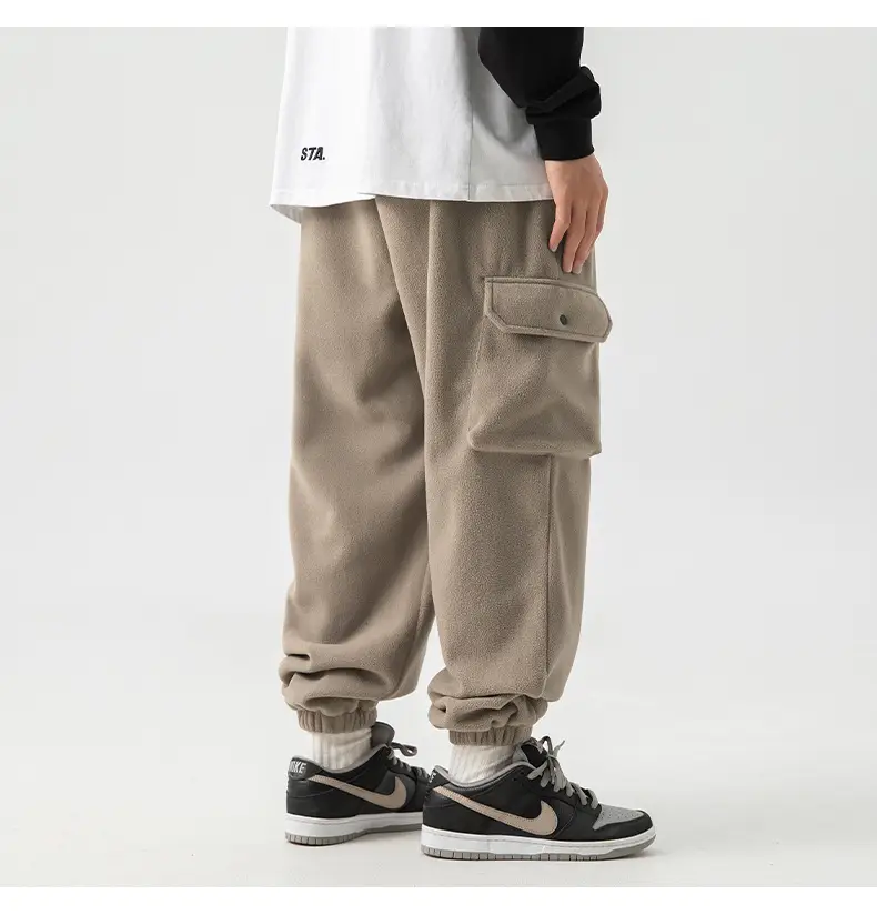 Japanese Fleece Sweatpants Large Pocket 2024 Winter — feature 15
