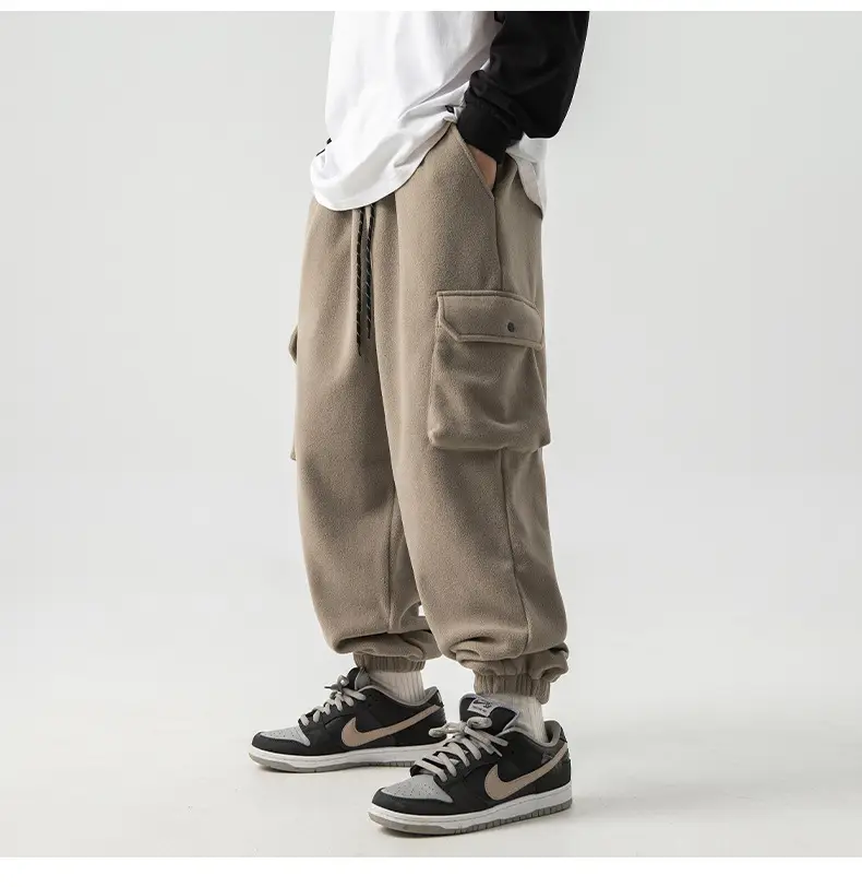Japanese Fleece Sweatpants Large Pocket 2024 Winter — feature 16