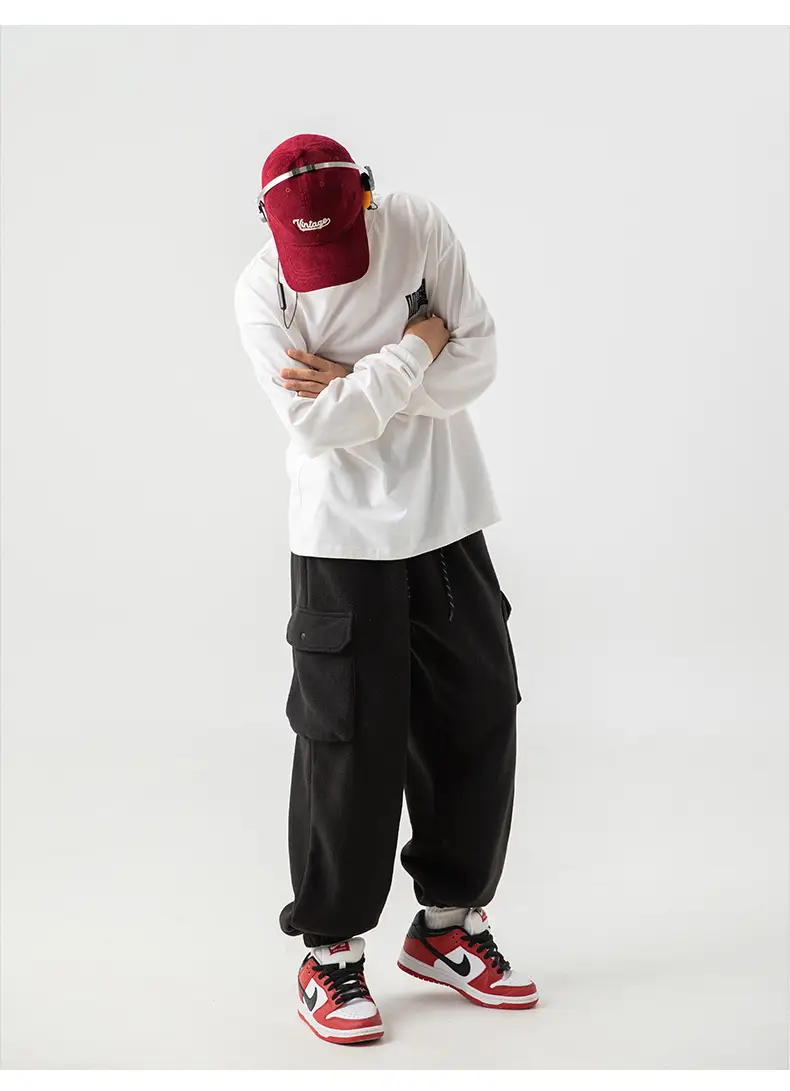 Japanese Fleece Sweatpants Large Pocket 2024 Winter — feature 20