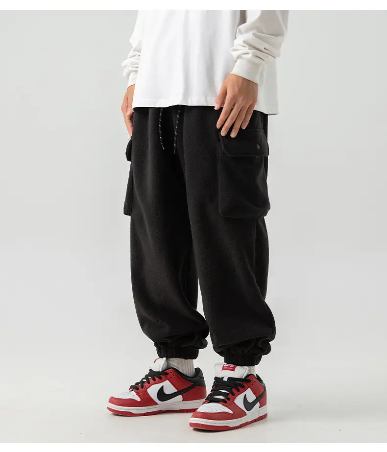 Japanese Fleece Sweatpants Large Pocket 2024 Winter — feature 21
