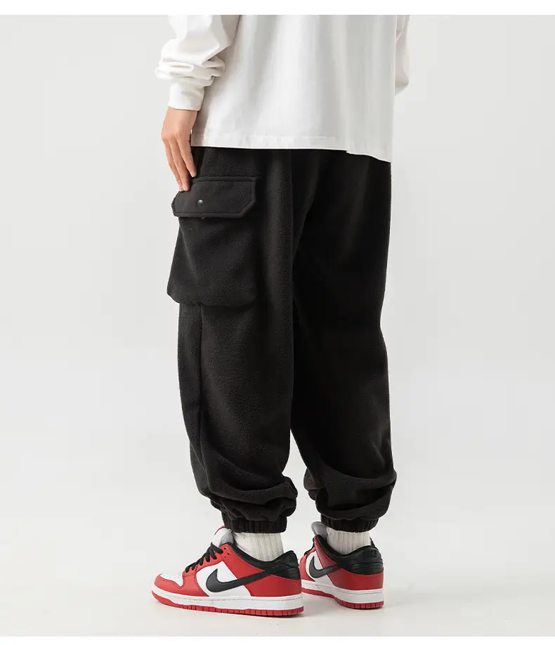 Japanese Fleece Sweatpants Large Pocket 2024 Winter — feature 22