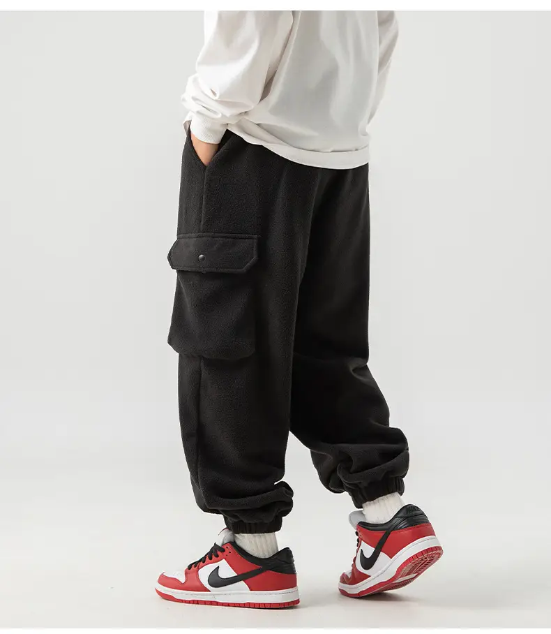 Japanese Fleece Sweatpants Large Pocket 2024 Winter — feature 24