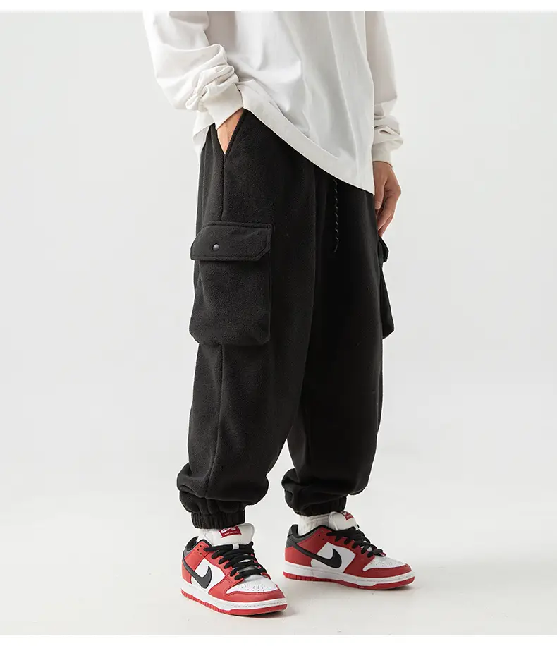Japanese Fleece Sweatpants Large Pocket 2024 Winter — feature 25