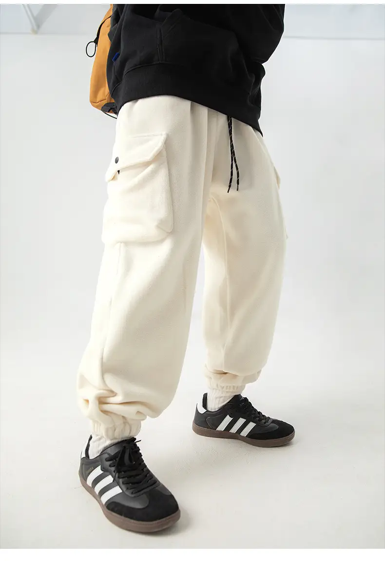 Japanese Fleece Sweatpants Large Pocket 2024 Winter — feature 26