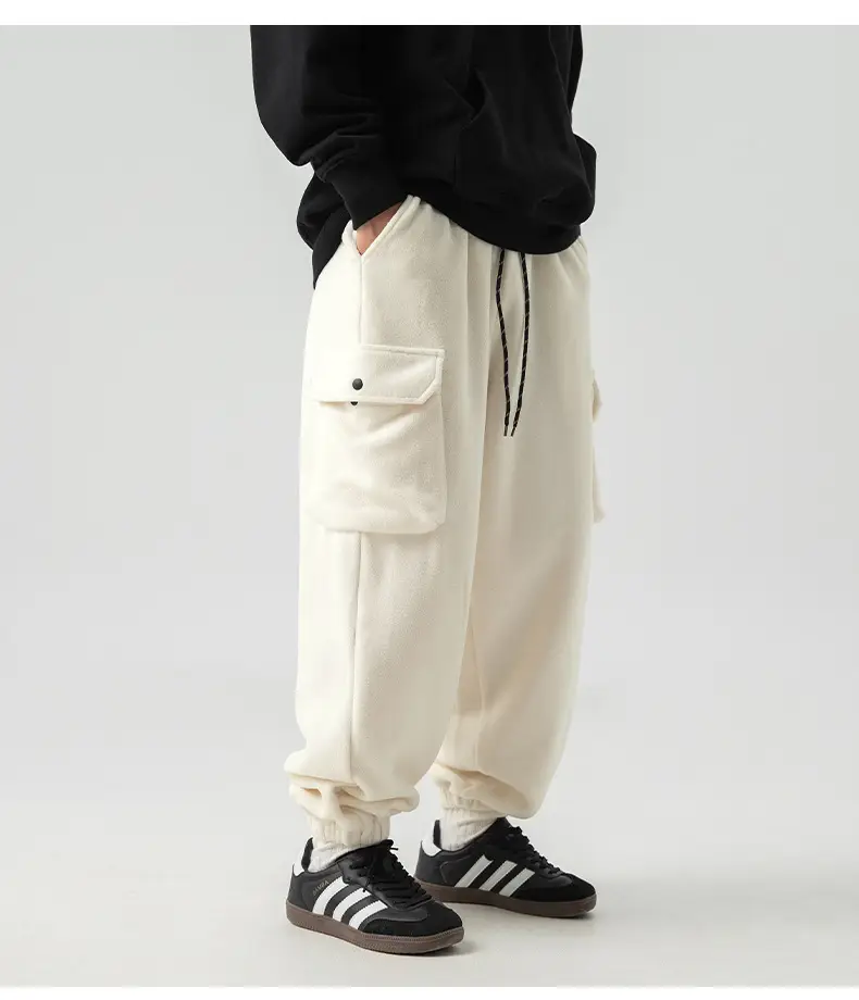 Japanese Fleece Sweatpants Large Pocket 2024 Winter — feature 27