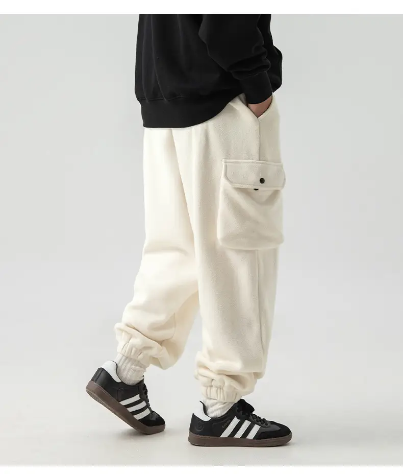 Japanese Fleece Sweatpants Large Pocket 2024 Winter — feature 28