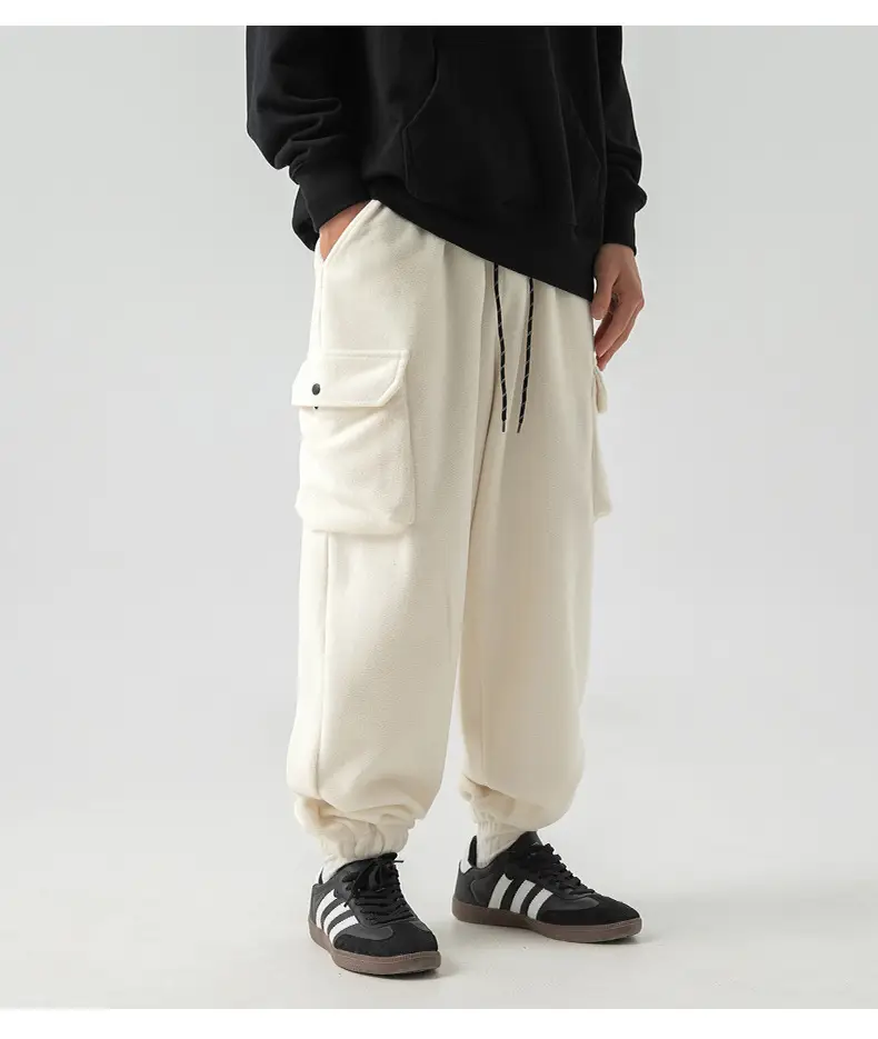 Japanese Fleece Sweatpants Large Pocket 2024 Winter — feature 29