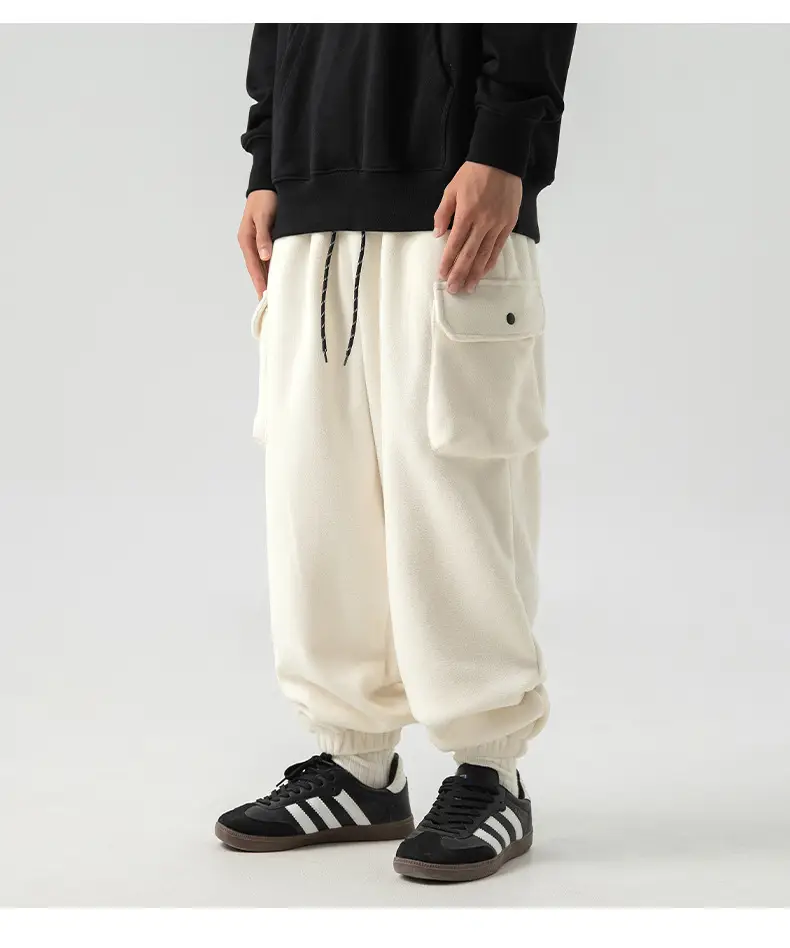 Japanese Fleece Sweatpants Large Pocket 2024 Winter — feature 31
