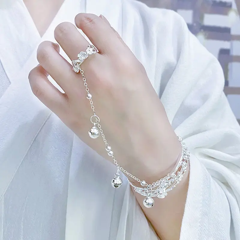 Silver Butterfly Bracelet with Ancient Design for Women