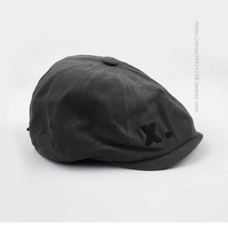 Men's Navy Blue Japanese Peaked Cap Drawstring - Image 7